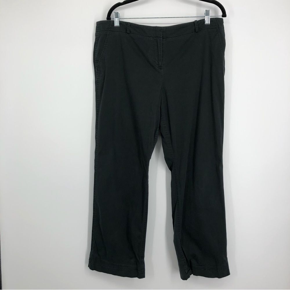 BROOKS BROTHERS 346 Lucia Fit‎ Cotton Trouser Black Womens Size 16